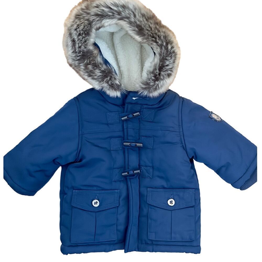 New JACADI Paris - Navy blue parka - Infant size 6 months - French Brand